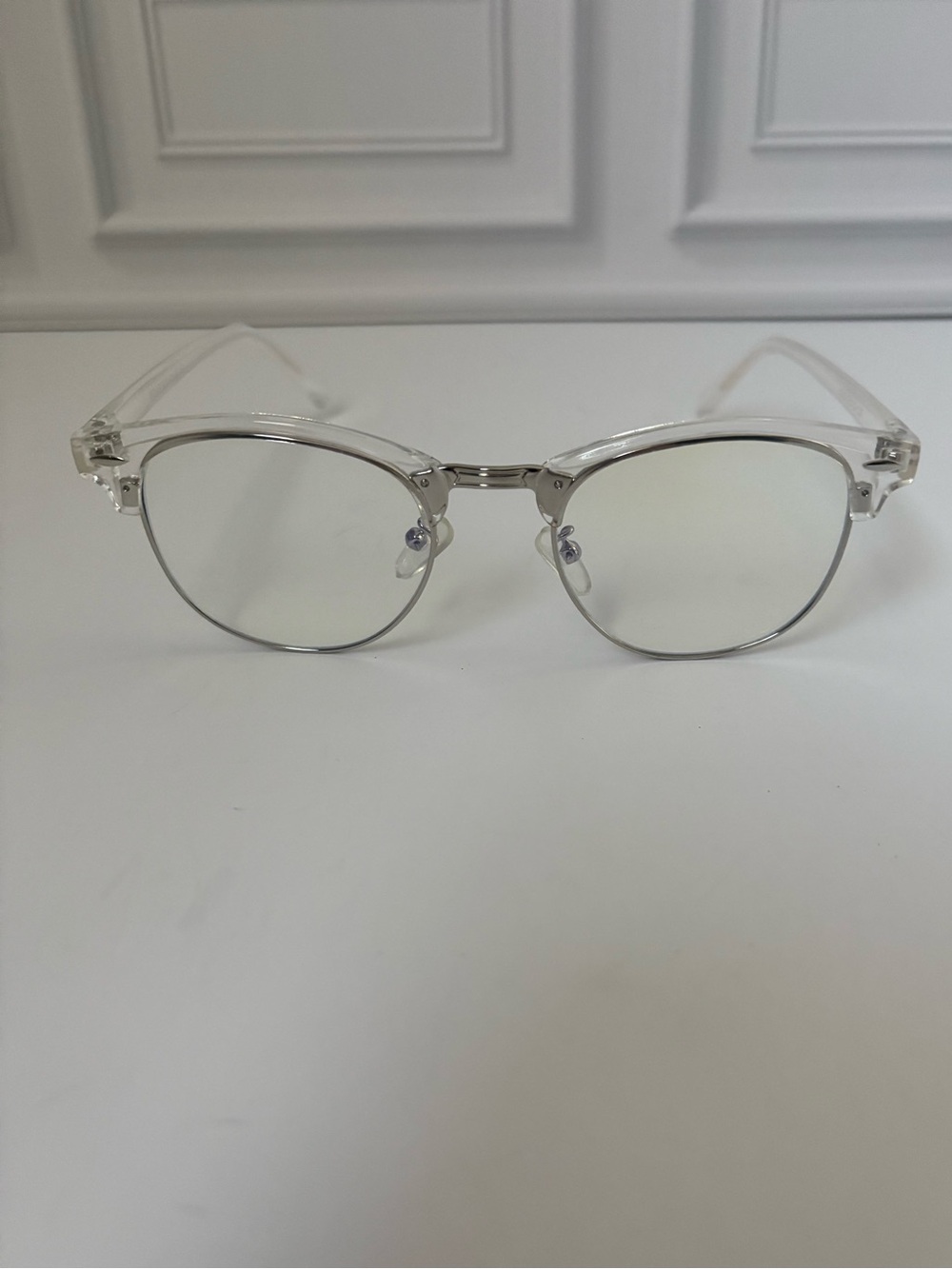 Clear & Silver Blue Light Filtering Glasses